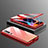 Custodia Lusso Alluminio Laterale Specchio 360 Gradi Cover M10 per Xiaomi Mi 10 Rosso