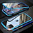 Custodia Lusso Alluminio Laterale Specchio 360 Gradi Cover M11 per Apple iPhone 11 Pro Max Cielo Blu