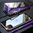 Custodia Lusso Alluminio Laterale Specchio 360 Gradi Cover M12 per Apple iPhone 11 Pro Max Viola