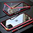 Custodia Lusso Alluminio Laterale Specchio 360 Gradi Cover M14 per Apple iPhone 11 Pro Max Rosso