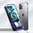 Custodia Lusso Alluminio Laterale Specchio 360 Gradi Cover N01 per Apple iPhone 12 Pro Max Nero