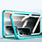 Custodia Lusso Alluminio Laterale Specchio 360 Gradi Cover P01 per OnePlus Nord N200 5G Verde