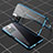 Custodia Lusso Alluminio Laterale Specchio 360 Gradi Cover P01 per Xiaomi Mi 11i 5G (2022) Blu