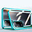 Custodia Lusso Alluminio Laterale Specchio 360 Gradi Cover P02 per Oppo A53s 5G Verde