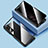 Custodia Lusso Alluminio Laterale Specchio 360 Gradi Cover P02 per Samsung Galaxy Z Fold3 5G Nero