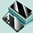 Custodia Lusso Alluminio Laterale Specchio 360 Gradi Cover P02 per Samsung Galaxy Z Fold3 5G Verde