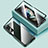 Custodia Lusso Alluminio Laterale Specchio 360 Gradi Cover P03 per Samsung Galaxy Z Fold3 5G