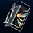 Custodia Lusso Alluminio Laterale Specchio 360 Gradi Cover P04 per Samsung Galaxy Z Fold3 5G