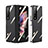 Custodia Lusso Alluminio Laterale Specchio 360 Gradi Cover P05 per Samsung Galaxy Z Fold3 5G