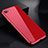 Custodia Lusso Alluminio Laterale Specchio 360 Gradi Cover per Apple iPhone 8 Rosso