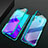 Custodia Lusso Alluminio Laterale Specchio 360 Gradi Cover per Huawei Enjoy 10 Plus Verde