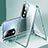 Custodia Lusso Alluminio Laterale Specchio 360 Gradi Cover per Huawei Honor 70 Pro 5G Verde