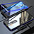 Custodia Lusso Alluminio Laterale Specchio 360 Gradi Cover per Huawei Mate 20 Lite Blu