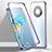 Custodia Lusso Alluminio Laterale Specchio 360 Gradi Cover per Huawei Mate 40E Pro 5G Argento