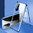 Custodia Lusso Alluminio Laterale Specchio 360 Gradi Cover per Huawei Nova 10z Blu