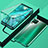 Custodia Lusso Alluminio Laterale Specchio 360 Gradi Cover per Huawei Nova 6 SE Verde