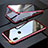 Custodia Lusso Alluminio Laterale Specchio 360 Gradi Cover per Huawei P Smart Z Rosso