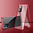 Custodia Lusso Alluminio Laterale Specchio 360 Gradi Cover per OnePlus Nord N300 5G Rosso