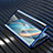 Custodia Lusso Alluminio Laterale Specchio 360 Gradi Cover per Oppo A92s 5G Blu