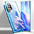 Custodia Lusso Alluminio Laterale Specchio 360 Gradi Cover per Oppo Reno5 Pro 5G Blu
