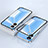 Custodia Lusso Alluminio Laterale Specchio 360 Gradi Cover per Realme V30 5G Argento