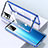 Custodia Lusso Alluminio Laterale Specchio 360 Gradi Cover per Realme X7 5G Blu
