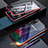 Custodia Lusso Alluminio Laterale Specchio 360 Gradi Cover per Samsung Galaxy A70S Rosso
