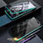 Custodia Lusso Alluminio Laterale Specchio 360 Gradi Cover per Samsung Galaxy A80 Verde