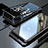 Custodia Lusso Alluminio Laterale Specchio 360 Gradi Cover per Xiaomi Mi Mix 3 Nero