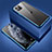 Custodia Lusso Alluminio Laterale Specchio 360 Gradi Cover T01 per Apple iPhone 11 Pro Max Blu