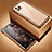 Custodia Lusso Alluminio Laterale Specchio 360 Gradi Cover T01 per Apple iPhone 11 Pro Max Oro