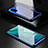 Custodia Lusso Alluminio Laterale Specchio 360 Gradi Cover T01 per Huawei Honor V30 5G Blu