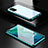 Custodia Lusso Alluminio Laterale Specchio 360 Gradi Cover T01 per Huawei Honor View 30 Pro 5G Ciano