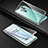 Custodia Lusso Alluminio Laterale Specchio 360 Gradi Cover T01 per OnePlus 8 Pro Argento