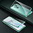 Custodia Lusso Alluminio Laterale Specchio 360 Gradi Cover T01 per OnePlus 8 Pro Verde