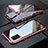 Custodia Lusso Alluminio Laterale Specchio 360 Gradi Cover T01 per Samsung Galaxy A51 5G Rosso