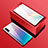 Custodia Lusso Alluminio Laterale Specchio 360 Gradi Cover T01 per Samsung Galaxy Note 10 Rosso