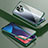 Custodia Lusso Alluminio Laterale Specchio 360 Gradi Cover T01 per Xiaomi Redmi K30 Pro Zoom Verde