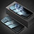 Custodia Lusso Alluminio Laterale Specchio 360 Gradi Cover T02 per Apple iPhone 12 Pro Max Nero
