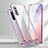 Custodia Lusso Alluminio Laterale Specchio 360 Gradi Cover T02 per Huawei Nova 7 SE 5G Viola