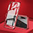 Custodia Lusso Alluminio Laterale Specchio 360 Gradi Cover T02 per Huawei P30 Lite Rosso
