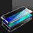 Custodia Lusso Alluminio Laterale Specchio 360 Gradi Cover T02 per OnePlus 7T