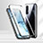 Custodia Lusso Alluminio Laterale Specchio 360 Gradi Cover T02 per Oppo Reno3 Pro Nero