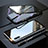Custodia Lusso Alluminio Laterale Specchio 360 Gradi Cover T02 per Samsung Galaxy A70 Nero