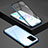 Custodia Lusso Alluminio Laterale Specchio 360 Gradi Cover T02 per Samsung Galaxy S20 Ultra Blu