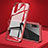 Custodia Lusso Alluminio Laterale Specchio 360 Gradi Cover T03 per Huawei P20 Rosso