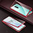 Custodia Lusso Alluminio Laterale Specchio 360 Gradi Cover T03 per OnePlus 8 Pro Rosso