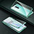 Custodia Lusso Alluminio Laterale Specchio 360 Gradi Cover T03 per OnePlus 8 Pro Verde