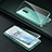 Custodia Lusso Alluminio Laterale Specchio 360 Gradi Cover T03 per OnePlus 8 Verde