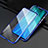 Custodia Lusso Alluminio Laterale Specchio 360 Gradi Cover T03 per Xiaomi Redmi Note 8 Pro Blu